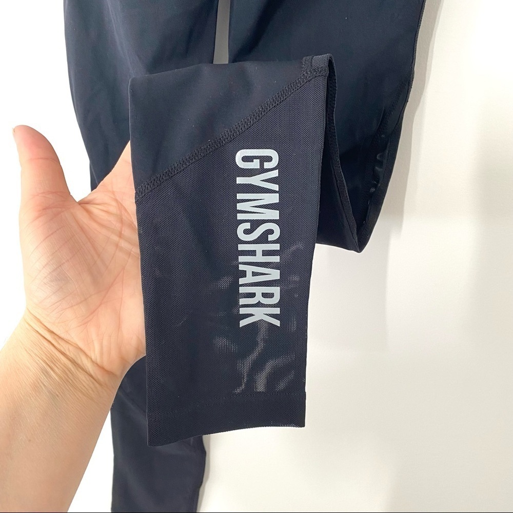 Gymshark Womens Black High-Rise Mesh Workout Leggings